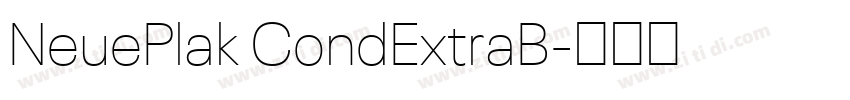 NeuePlak CondExtraB字体转换